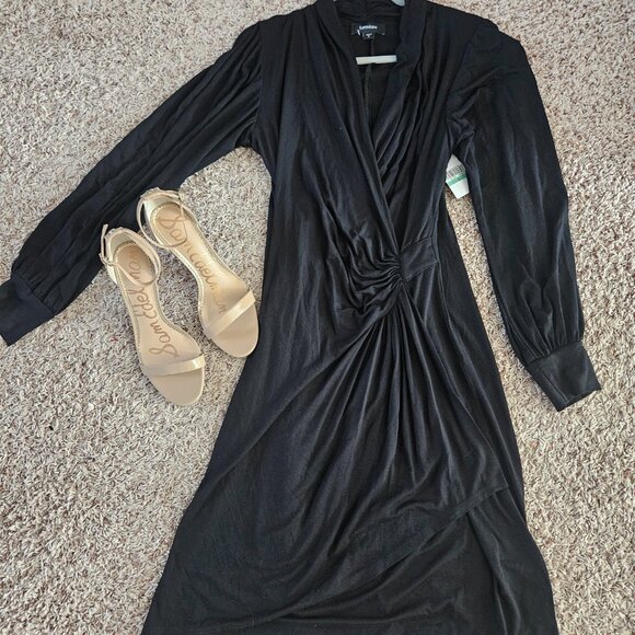Karen Kane Cascade Wrap dresses black sizes L for woman's New - Picture 3 of 7